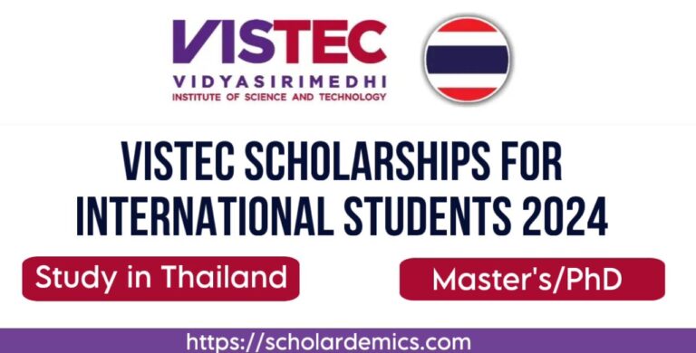 VISTEC International Scholarship 2024 in Thailand